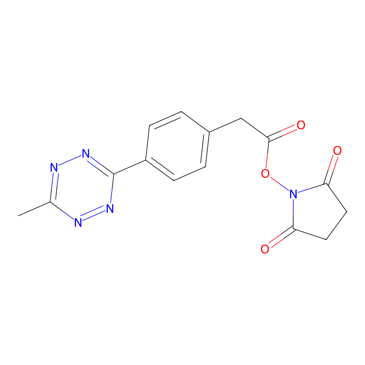 Methyltetrazine-NHS ester molecular structure, CAS 1644644-96-1