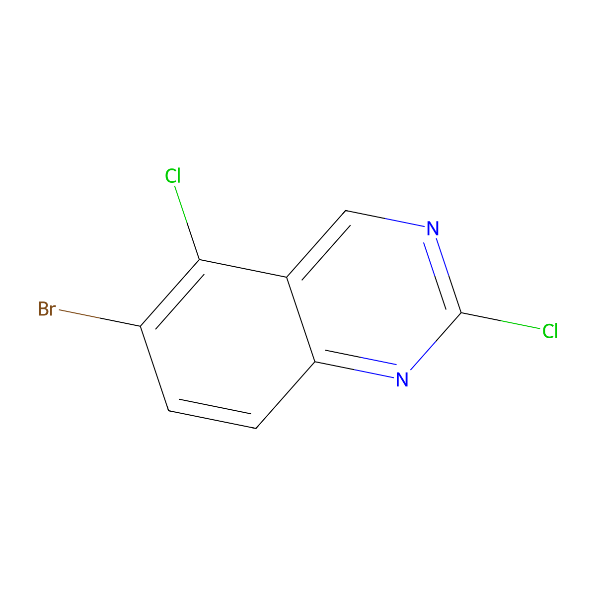 6-Bromo-2,5-dichloroquinazoline molecular structure, CAS 1644663-98-8