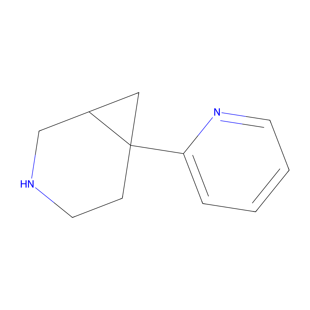 6-(Pyridin-2-yl)-3-azabicyclo[4.1.0]heptane molecular structure, CAS 1644678-96-5