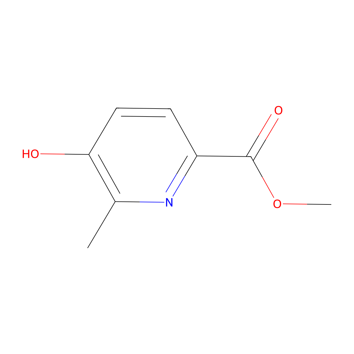 Methyl 5-hydroxy-6-methylpicolinate molecular structure, CAS 1644679-71-9