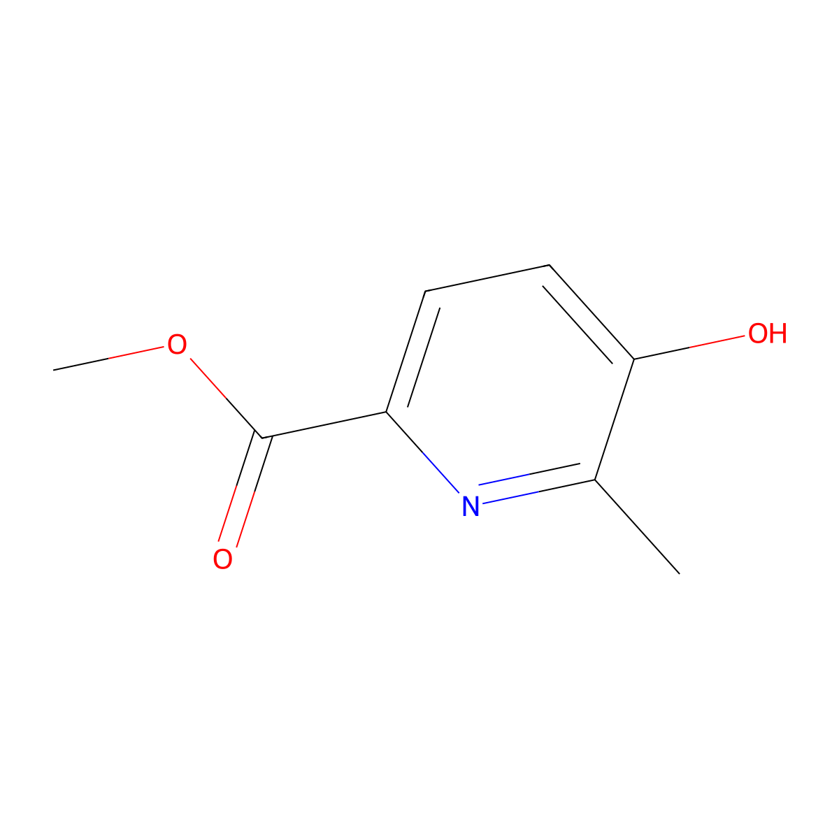 Methyl 5-hydroxy-6-methylpicolinate molecular structure, CAS 1644679-71-9