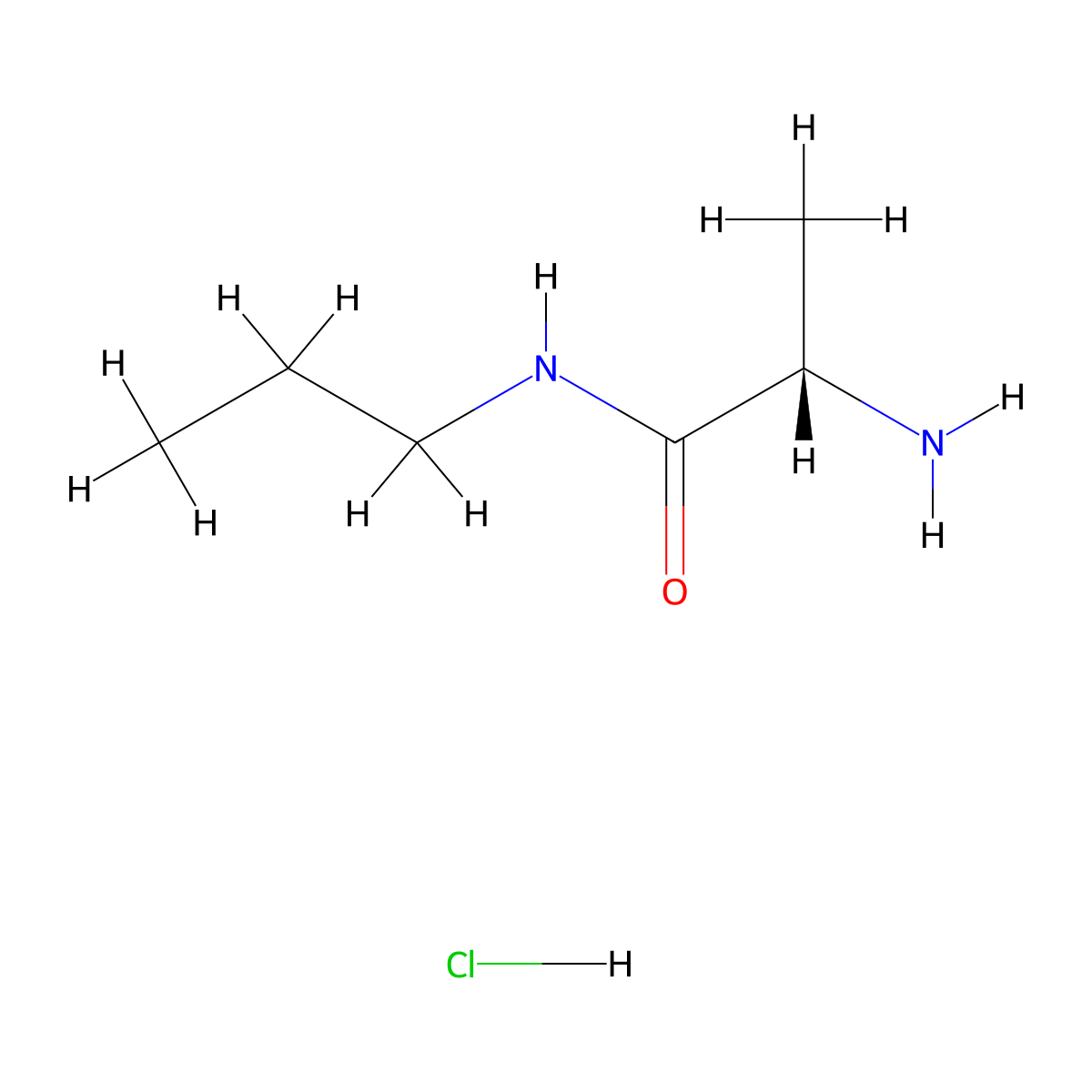 (2S)-2-amino-N-propylpropanamide hydrochloride molecular structure, CAS 1644681-33-3