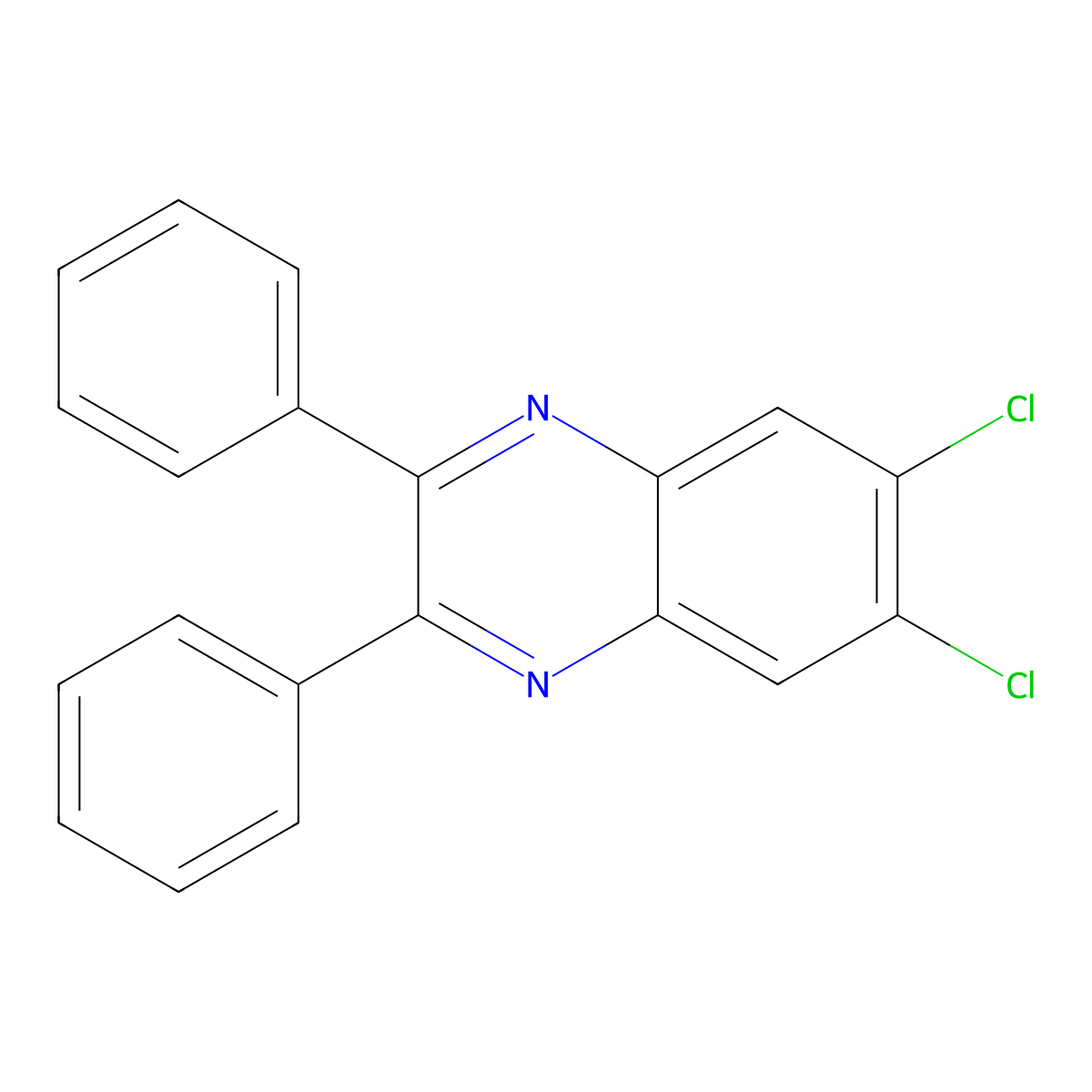 6,7-Dichloro-2,3-diphenylquinoxaline molecular structure, CAS 164471-02-7