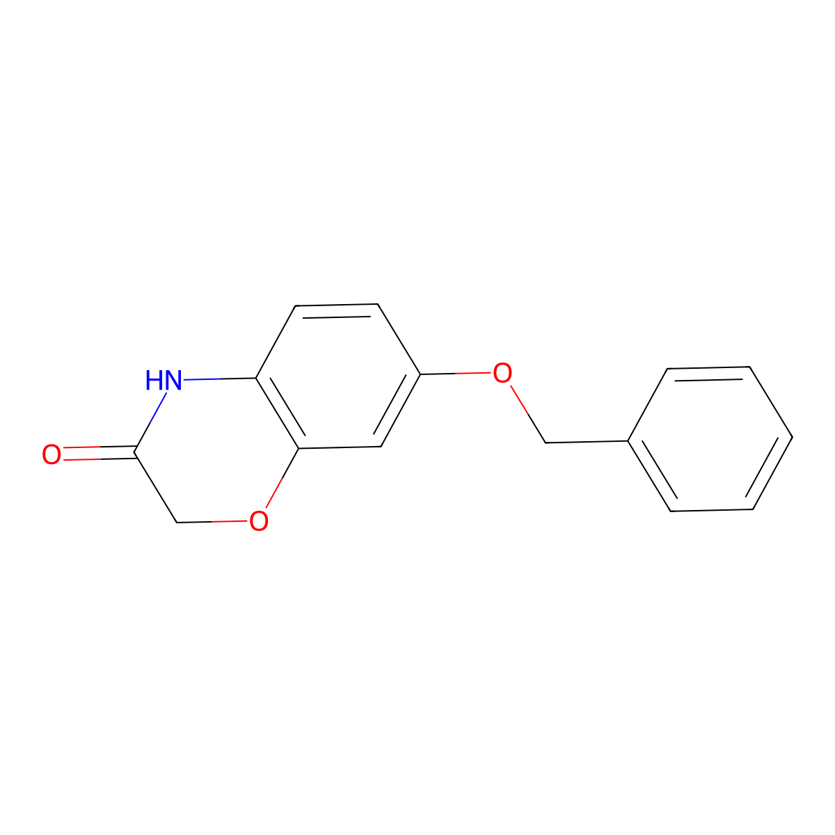 7-(benzyloxy)-3,4-dihydro-2H-1,4-benzoxazin-3-one molecular structure, CAS 164471-23-2