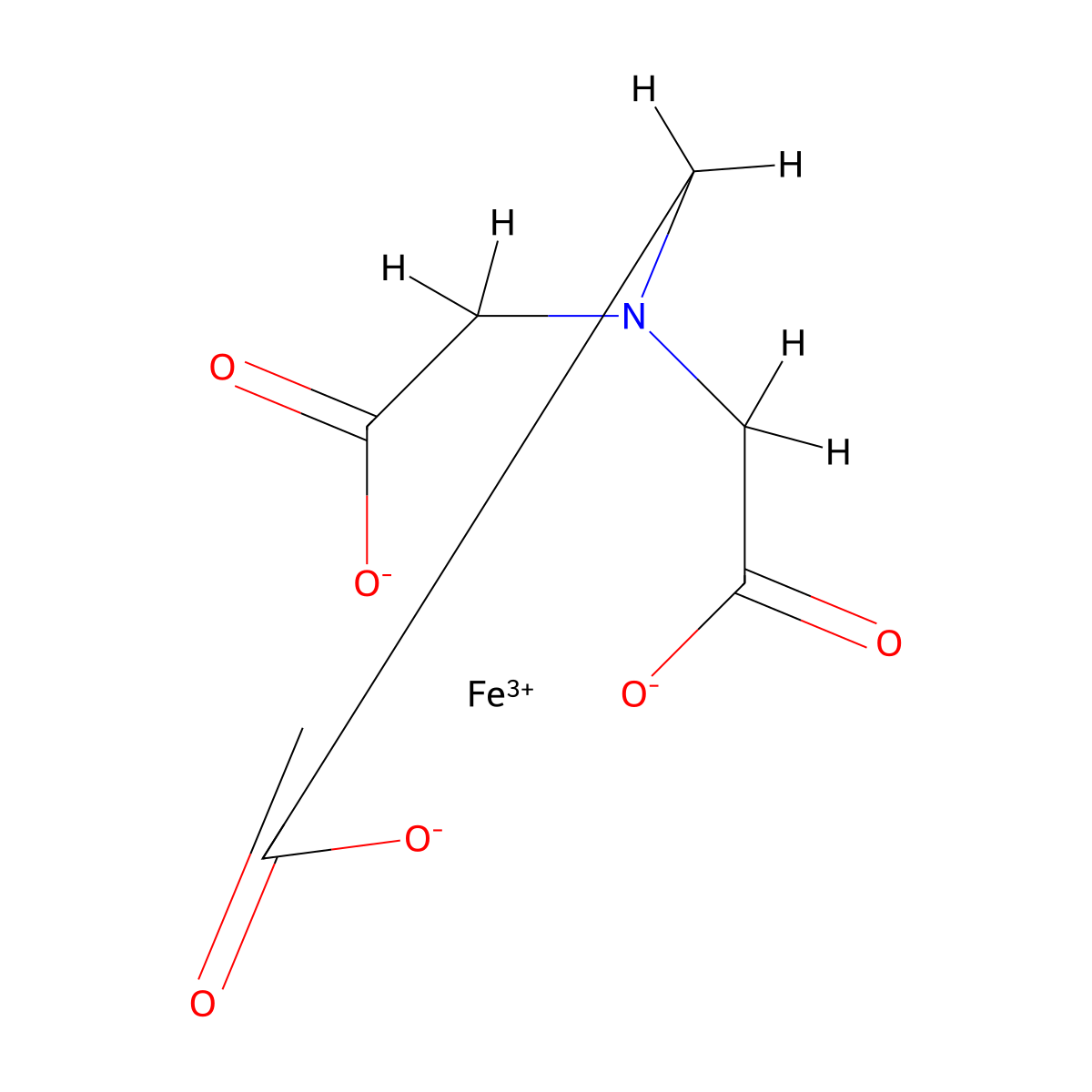 Ferric nitrilotriacetate molecular structure, CAS 16448-54-7