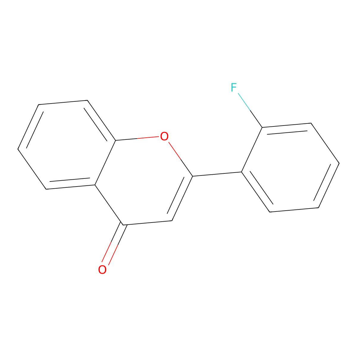 2-(2-fluorophenyl)-4H-chromen-4-one molecular structure, CAS 1645-20-1