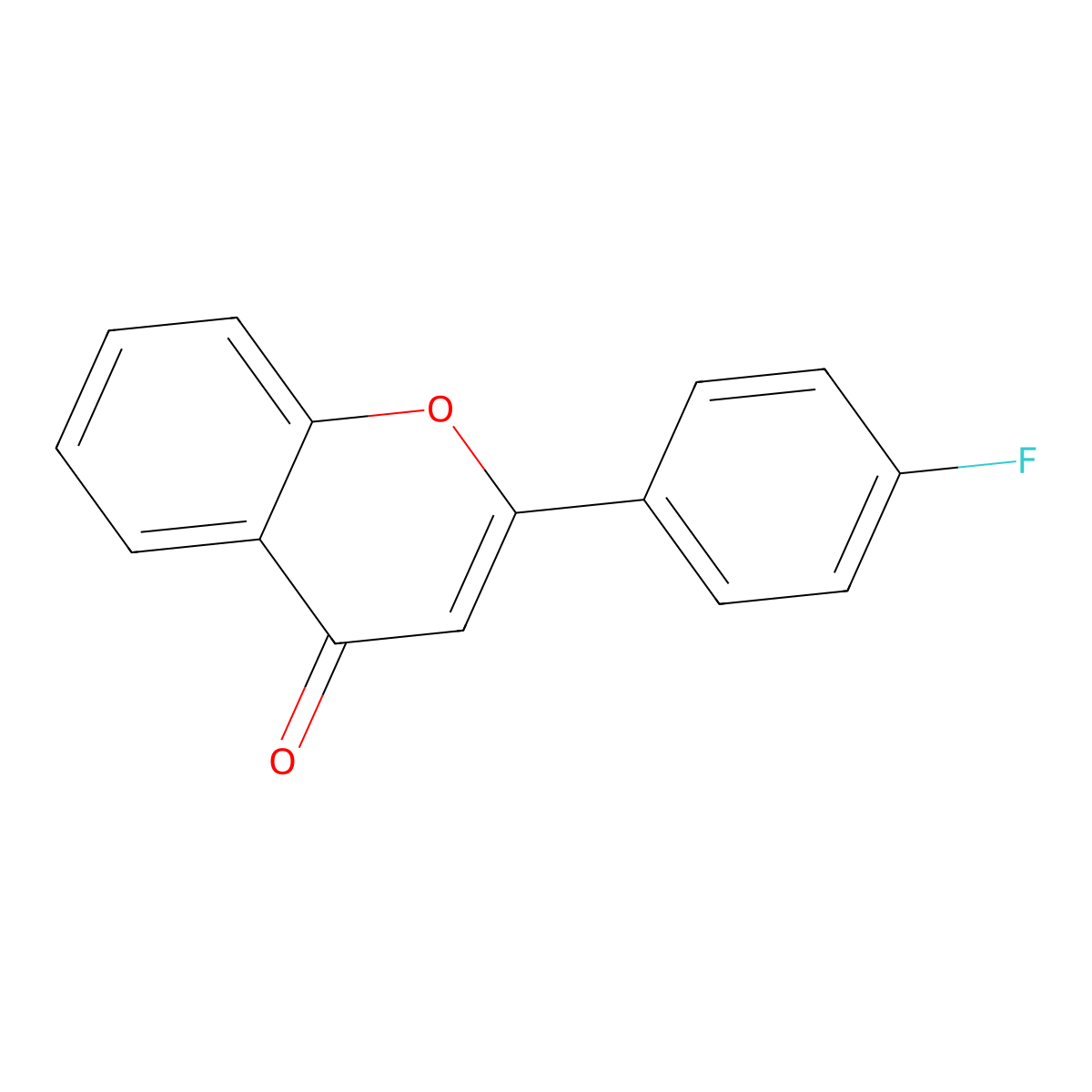 2-(4-Fluorophenyl)-4h-chromen-4-one molecular structure, CAS 1645-21-2