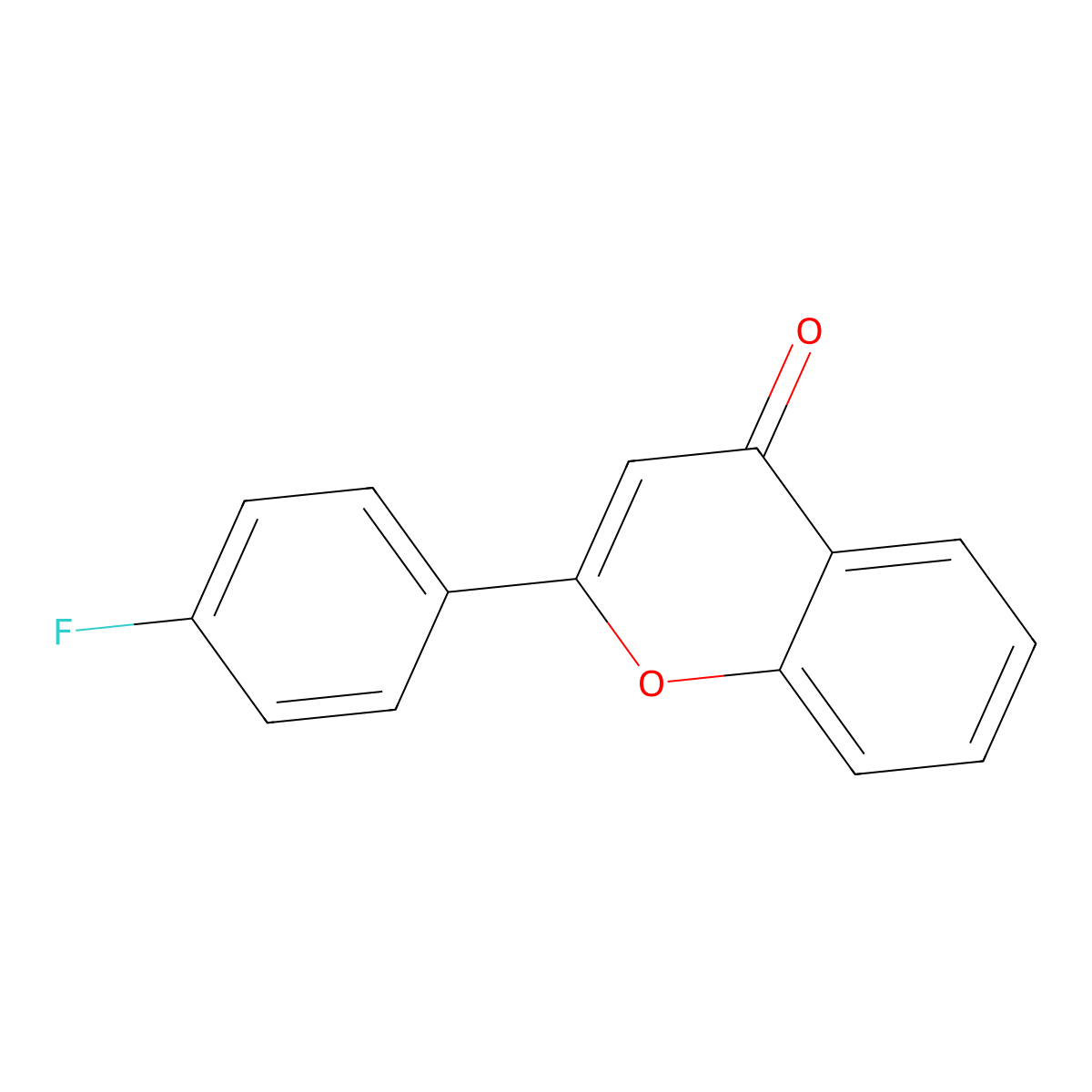 2-(4-Fluorophenyl)-4h-chromen-4-one molecular structure, CAS 1645-21-2