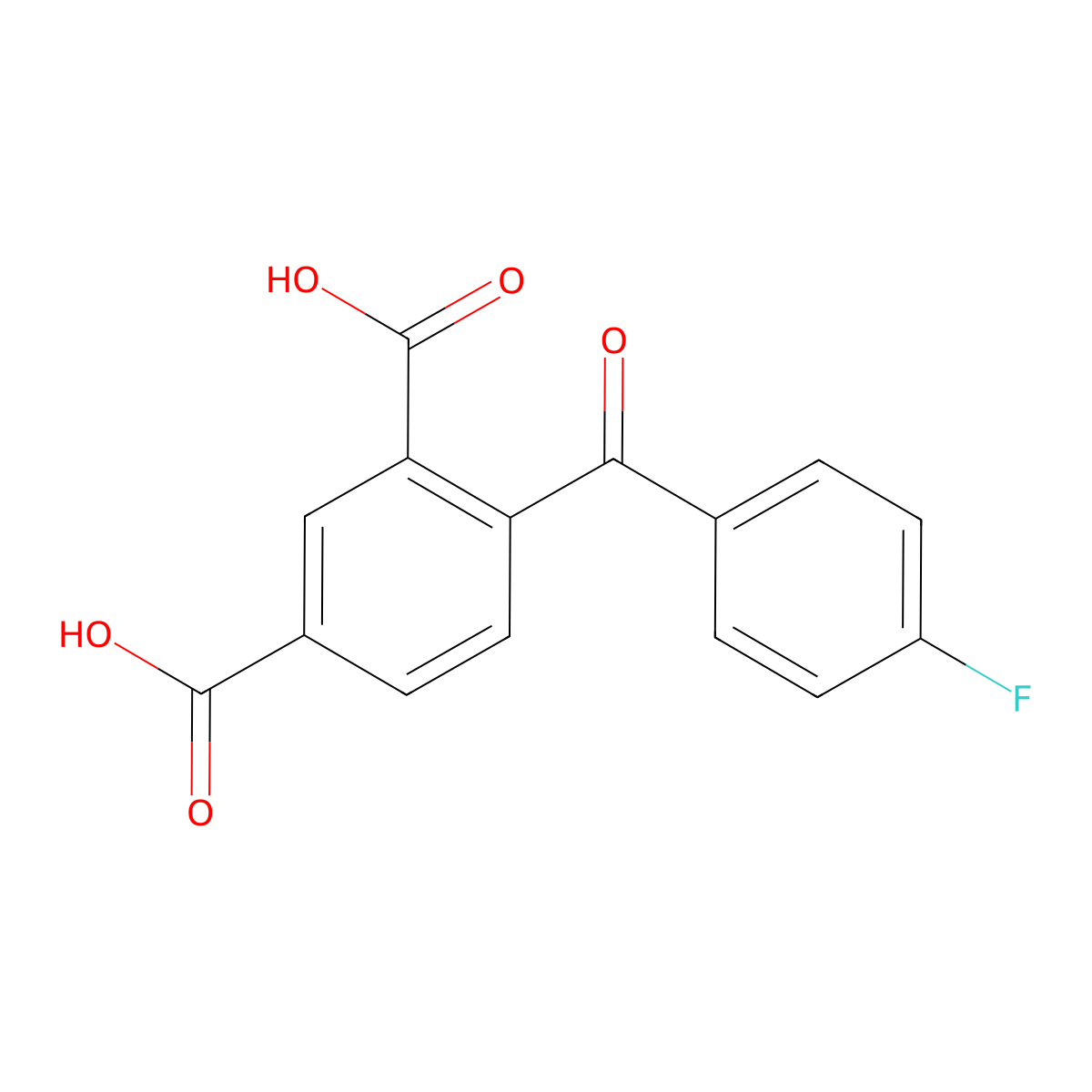 4-(4-Fluorobenzoyl)isophthalic acid molecular structure, CAS 1645-24-5