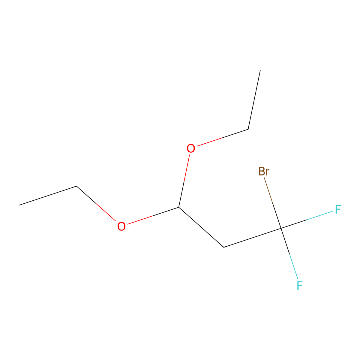 1-Bromo-3,3-diethoxy-1,1-difluoropropane molecular structure, CAS 1645-58-5