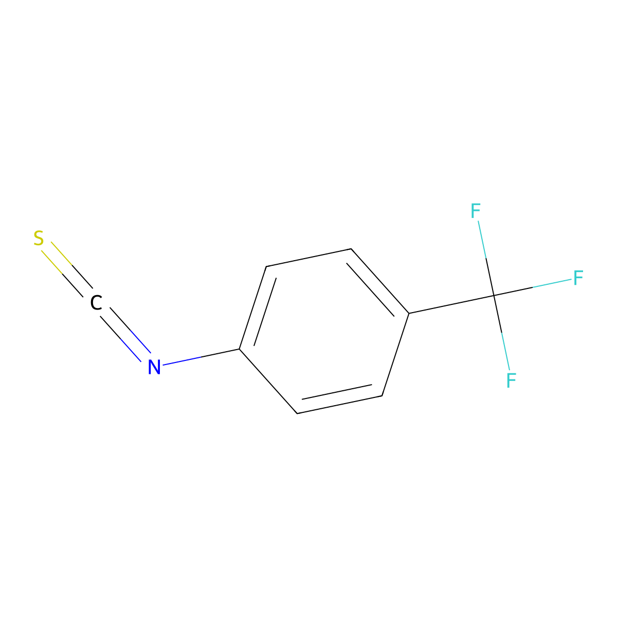 4-(Trifluoromethyl)phenyl isothiocyanate molecular structure, CAS 1645-65-4