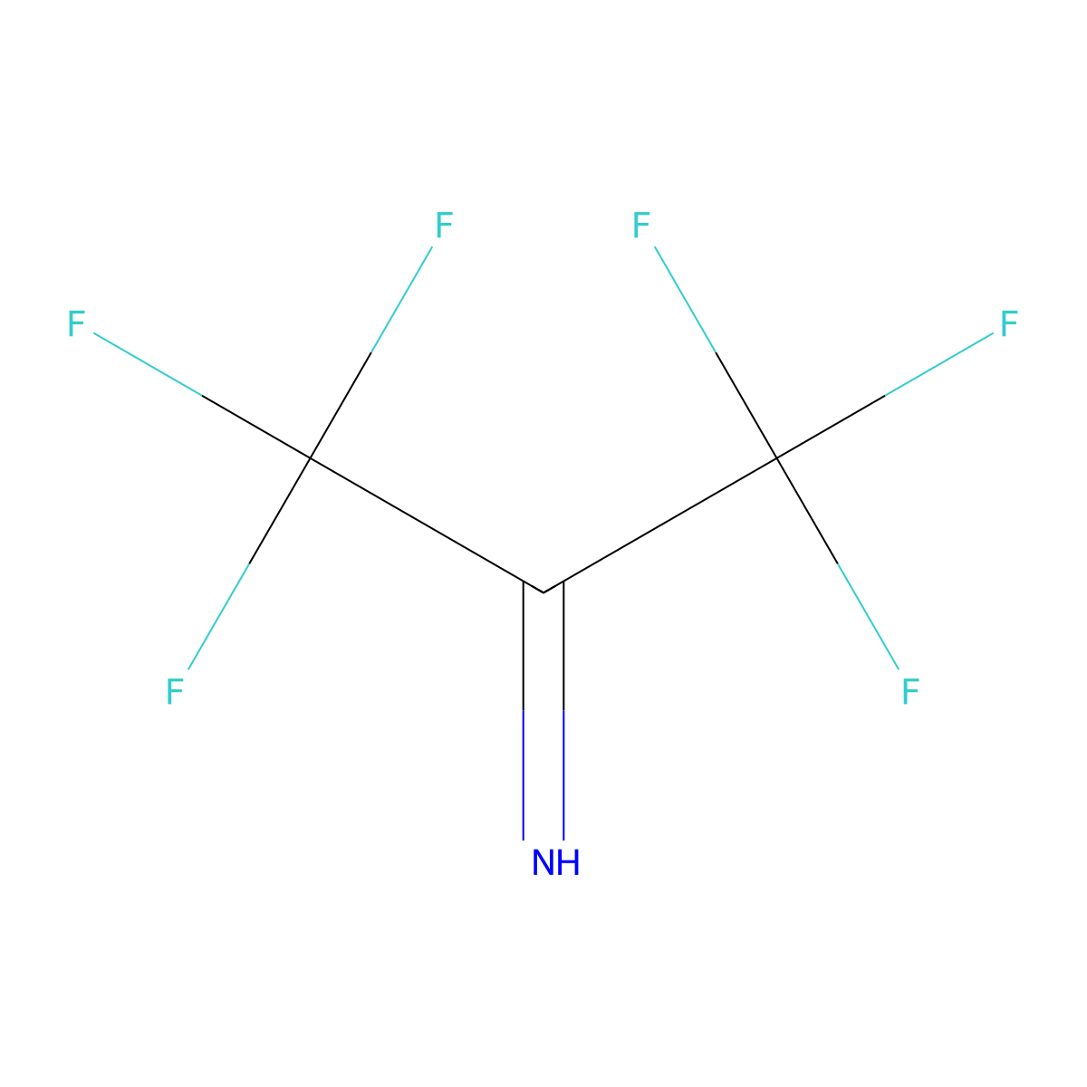 2-Propanimine, 1,1,1,3,3,3-hexafluoro- molecular structure, CAS 1645-75-6