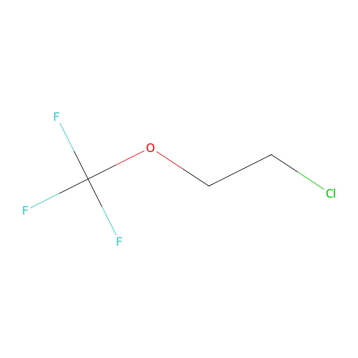 1-Chloro-2-(trifluoromethoxy)ethane molecular structure, CAS 1645-95-0