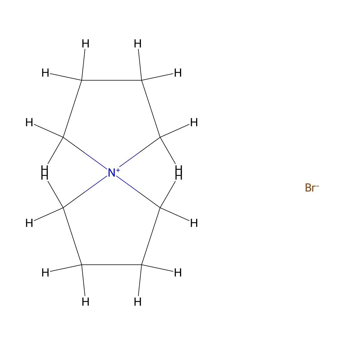 5-Azoniaspiro[4.4]nonane Bromide molecular structure, CAS 16450-38-7