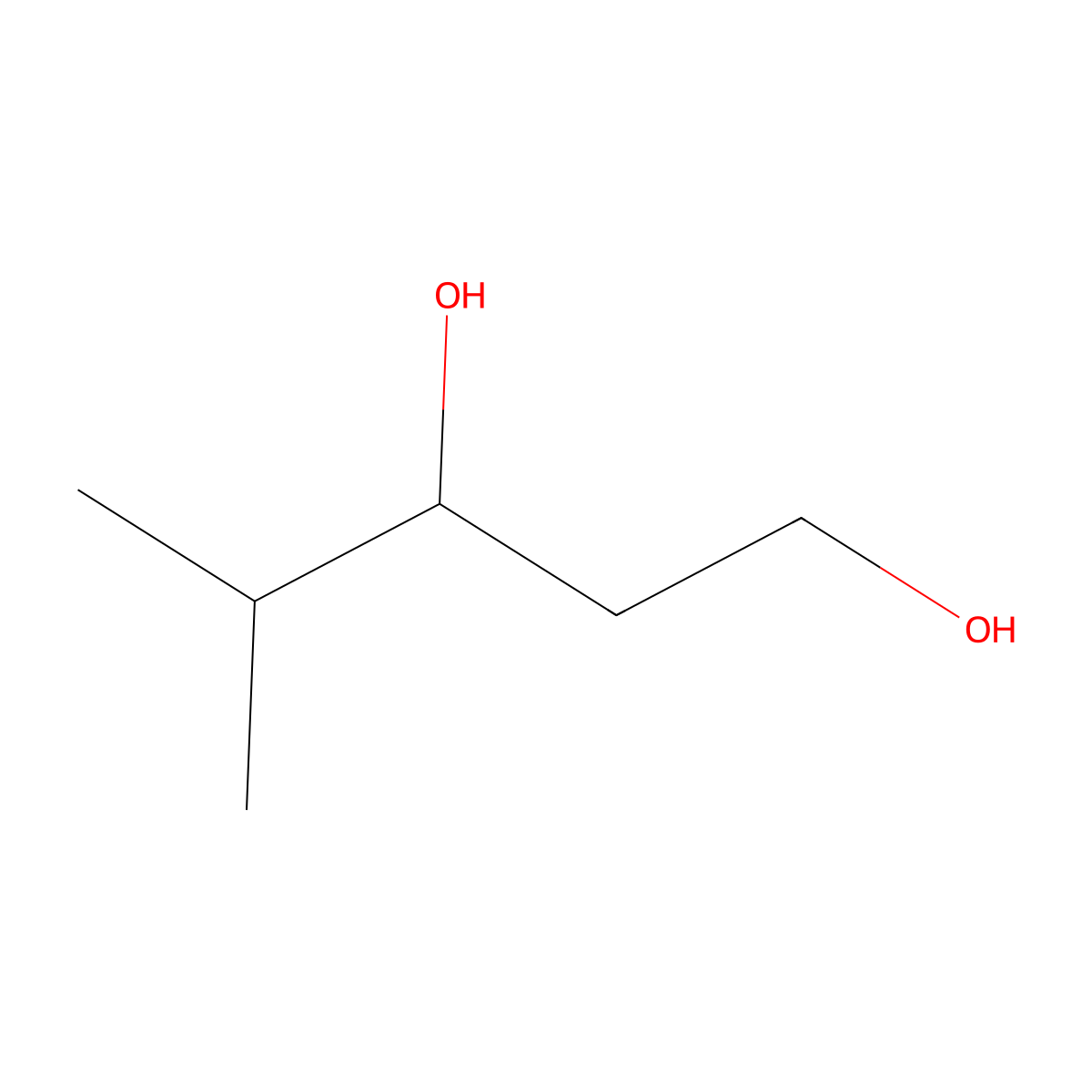 (3R)-4-methylpentane-1,3-diol molecular structure, CAS 16451-48-2