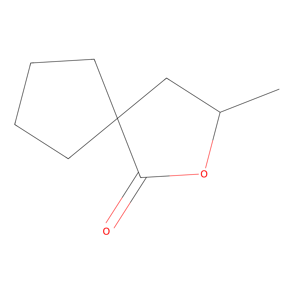 3-Methyl-2-oxaspiro[4.4]nonan-1-one molecular structure, CAS 1645125-76-3