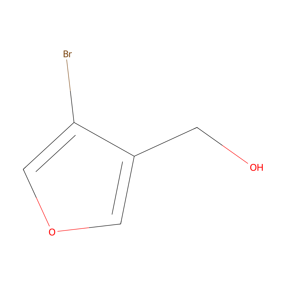 (4-Bromofuran-3-yl)methanol molecular structure, CAS 164513-24-0
