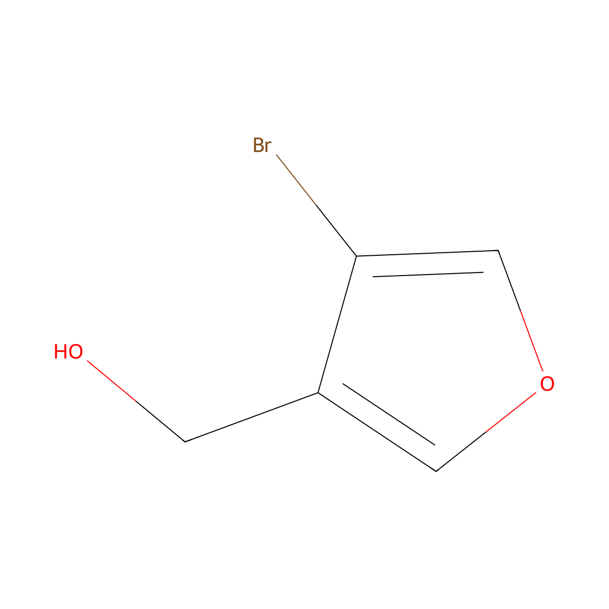 (4-Bromofuran-3-yl)methanol molecular structure, CAS 164513-24-0