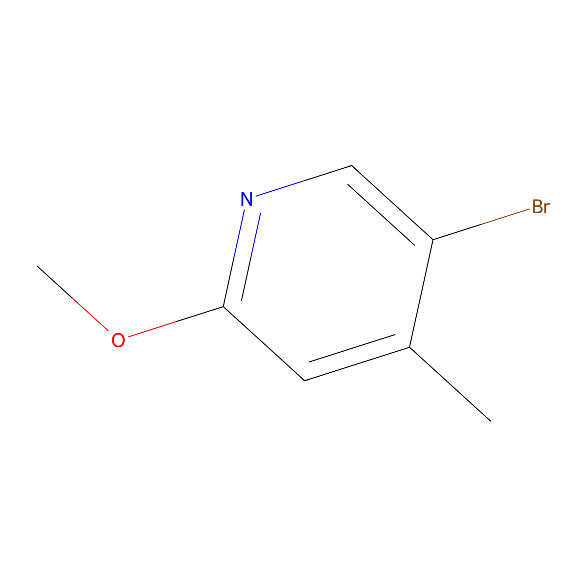 5-Bromo-2-methoxy-4-methylpyridine molecular structure, CAS 164513-39-7