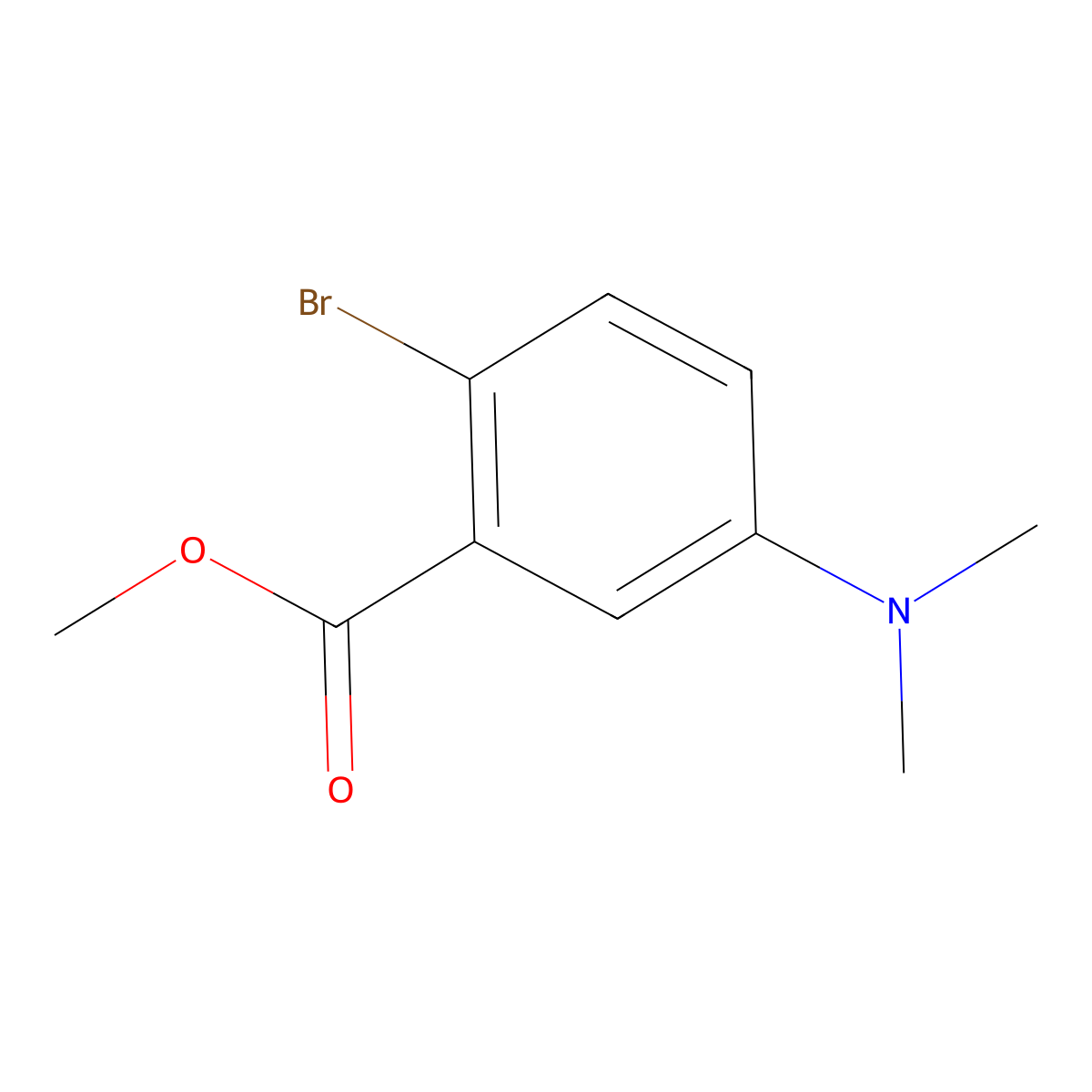 Methyl 2-bromo-5-(dimethylamino)benzoate molecular structure, CAS 164513-41-1