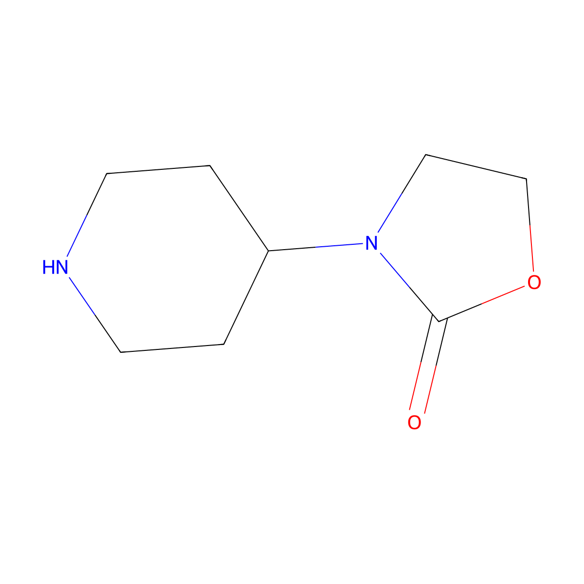 3-(Piperidin-4-yl)-1,3-oxazolidin-2-one molecular structure, CAS 164518-96-1