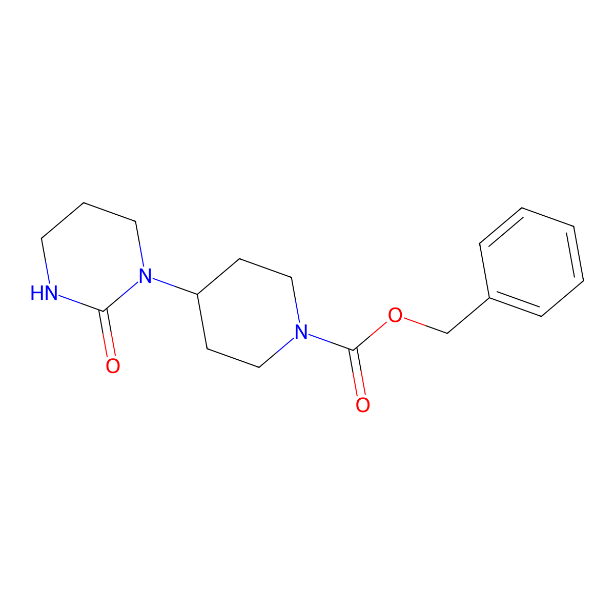 Benzyl 4-(2-oxo-1,3-diazinan-1-yl)piperidine-1-carboxylate molecular structure, CAS 164519-21-5