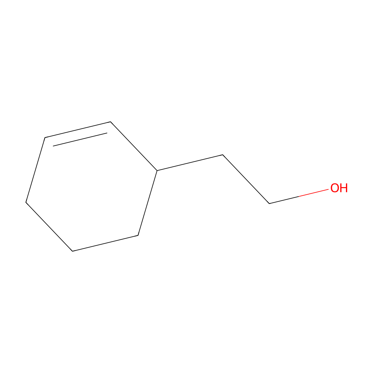 2-Cyclohexene-1-ethanol molecular structure, CAS 16452-34-9