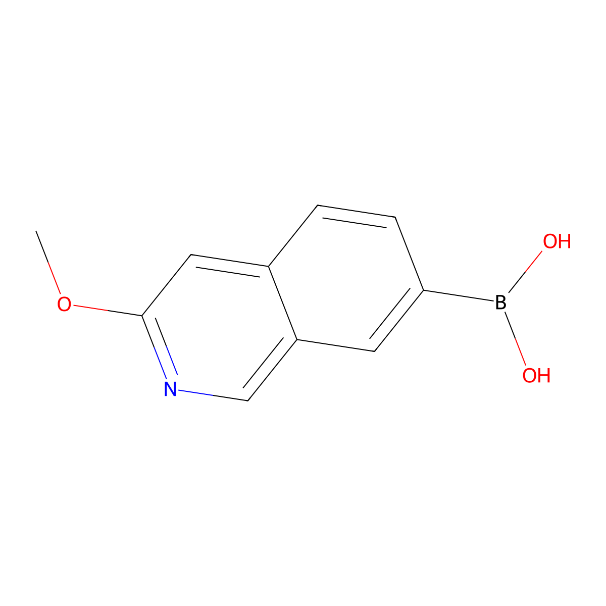 3-Methoxyisoquinolin-7-ylboronic acid molecular structure, CAS 1645213-88-2