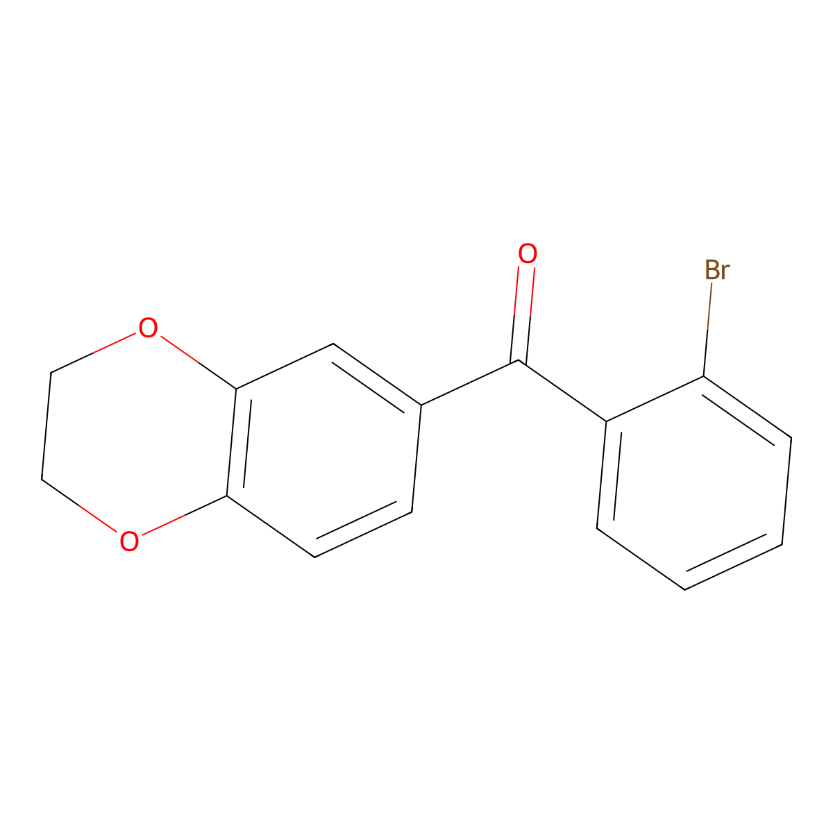 2-Bromo-3',4'-(ethylenedioxy)benzophenone molecular structure, CAS 164526-08-3