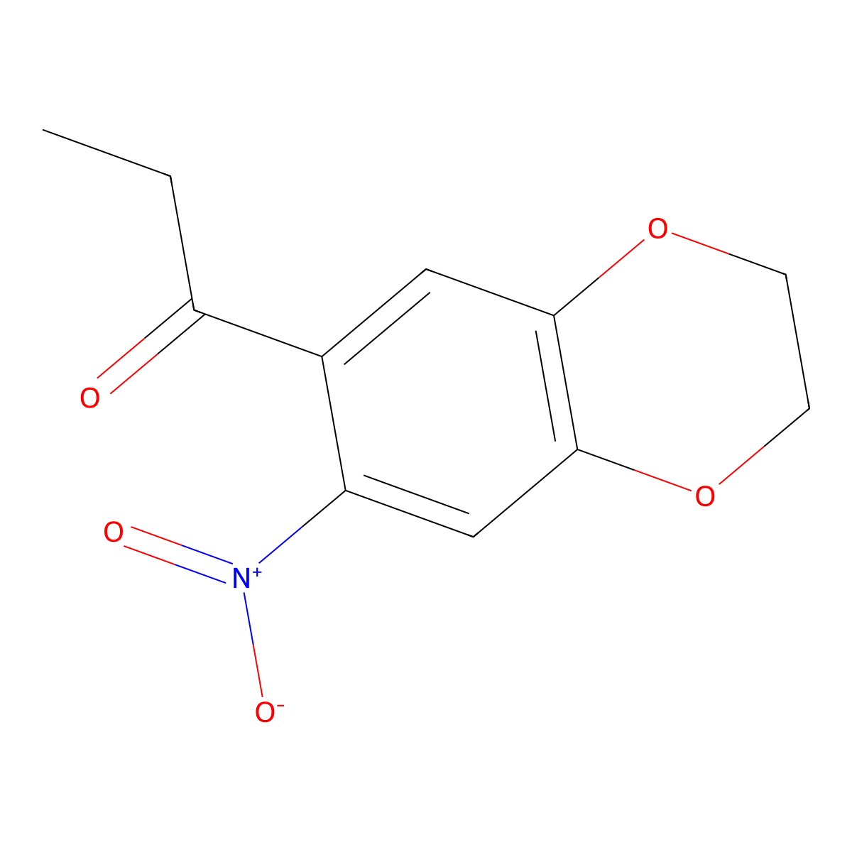 1-(2,3-Dihydro-7-nitro-1,4-benzodioxin-6-yl)-1-propanone molecular structure, CAS 164526-09-4