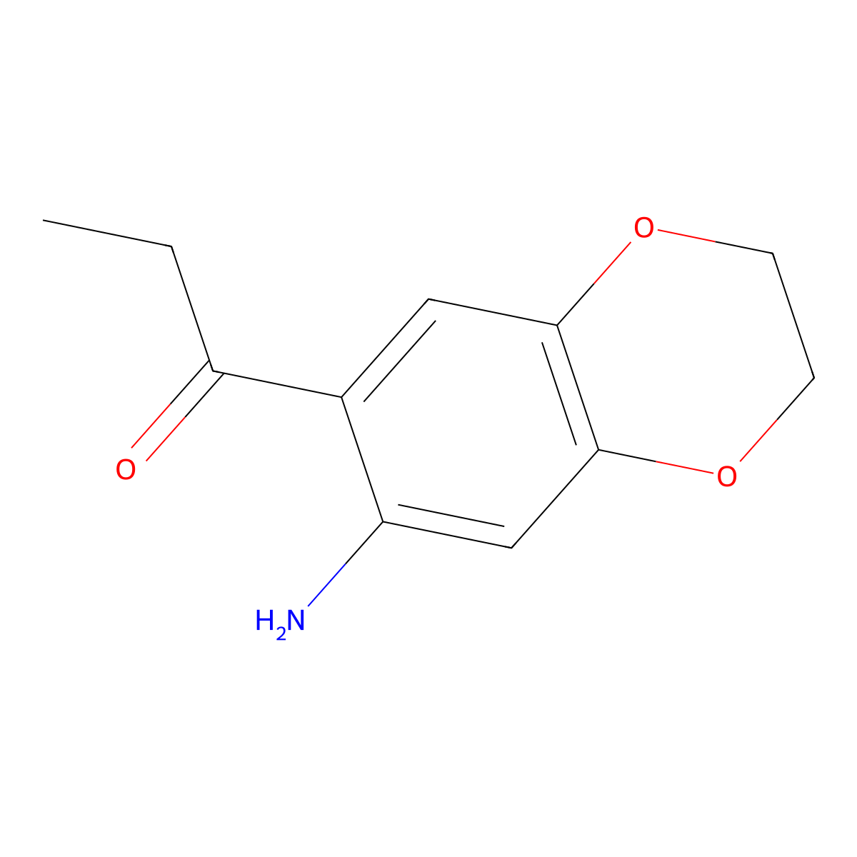 1-(7-Amino-2,3-dihydro-benzo[1,4]dioxin-6-yl)-propan-1-one molecular structure, CAS 164526-14-1