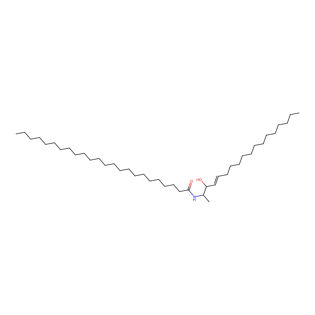 N-(tetracosanoyl)-1-deoxysphing-4-enine molecular structure, CAS 1645269-61-9