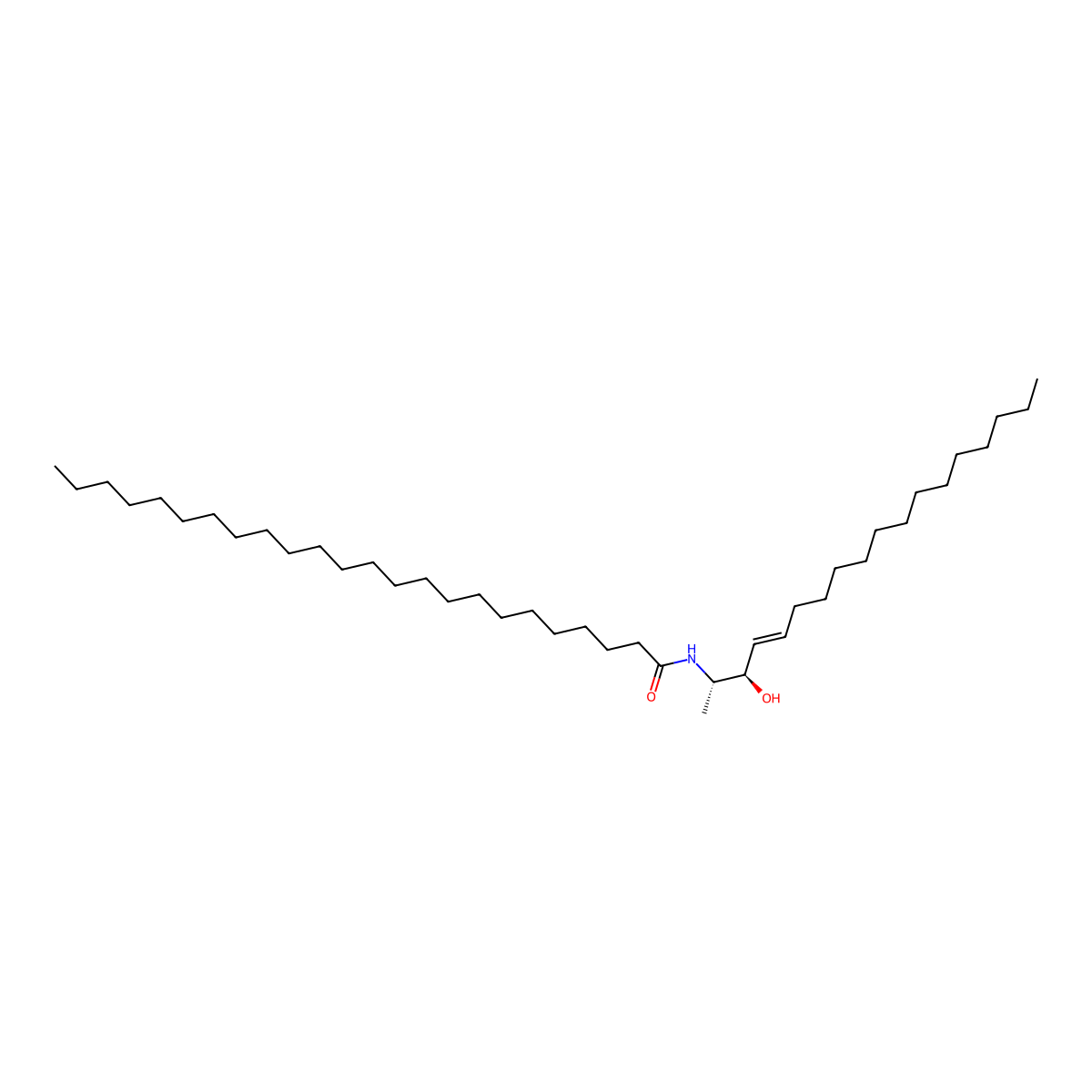 N-(tetracosanoyl)-1-deoxysphing-4-enine molecular structure, CAS 1645269-61-9