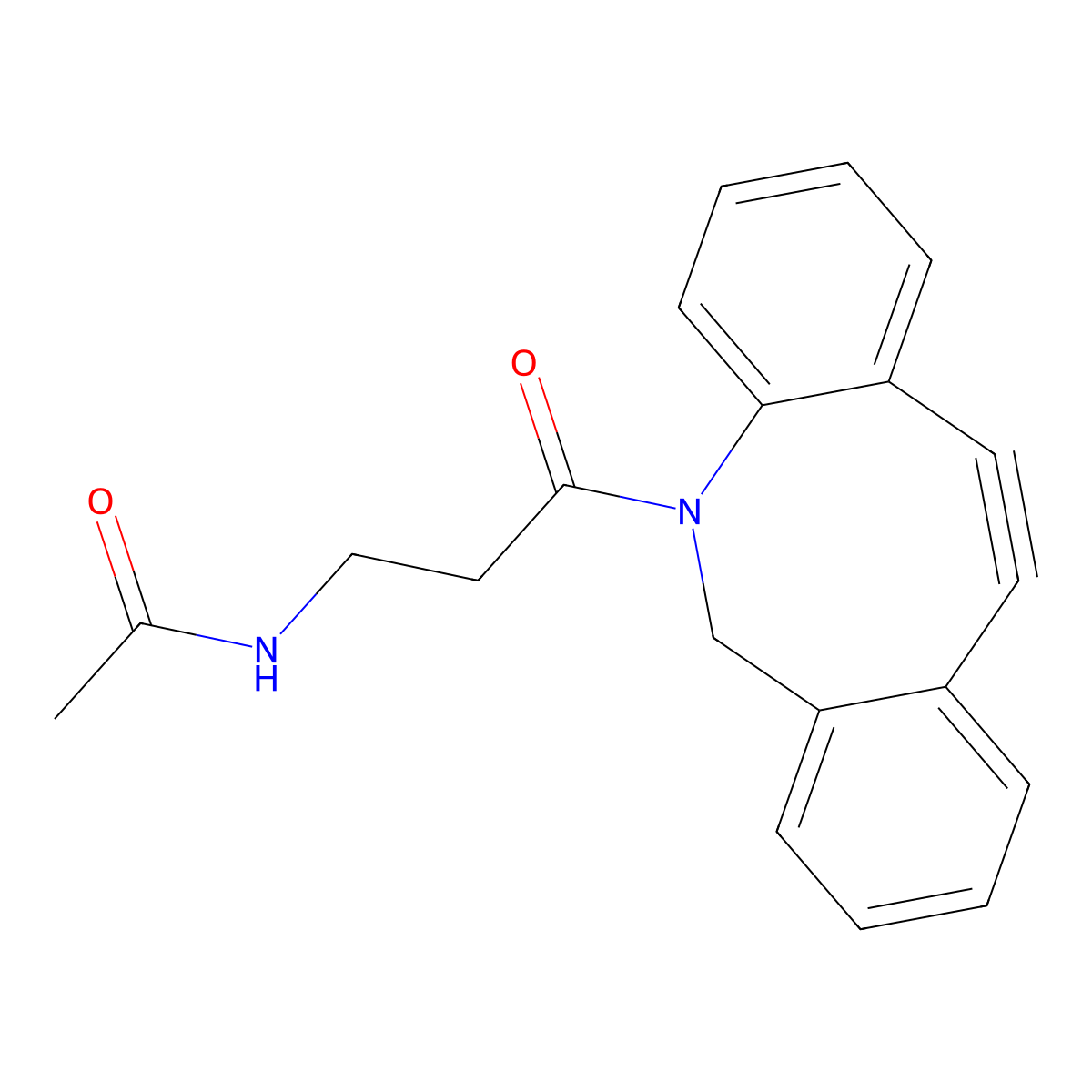 N-[3-(11,12-Didehydrodibenz[b,f]azocin-5(6H)-yl)-3-oxopropyl]acetamide molecular structure, CAS 1645270-69-4