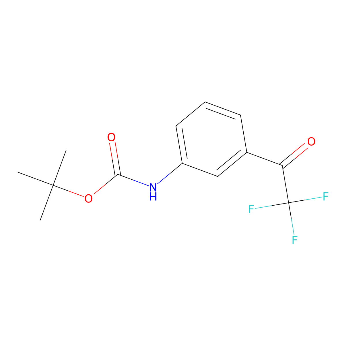tert-butyl N-[3-(trifluoroacetyl)phenyl]carbamate molecular structure, CAS 1645279-91-9