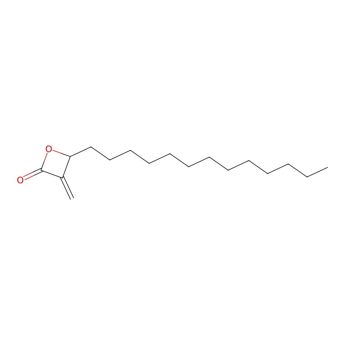 3-Methylene-4-tridecyloxetan-2-one molecular structure, CAS 1645280-57-4