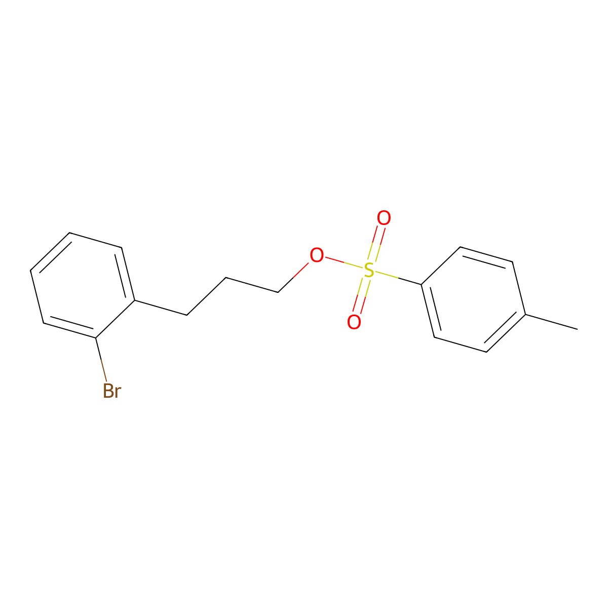 3-(2-Bromophenyl)propyl 4-methylbenzene-1-sulfonate molecular structure, CAS 1645282-10-5