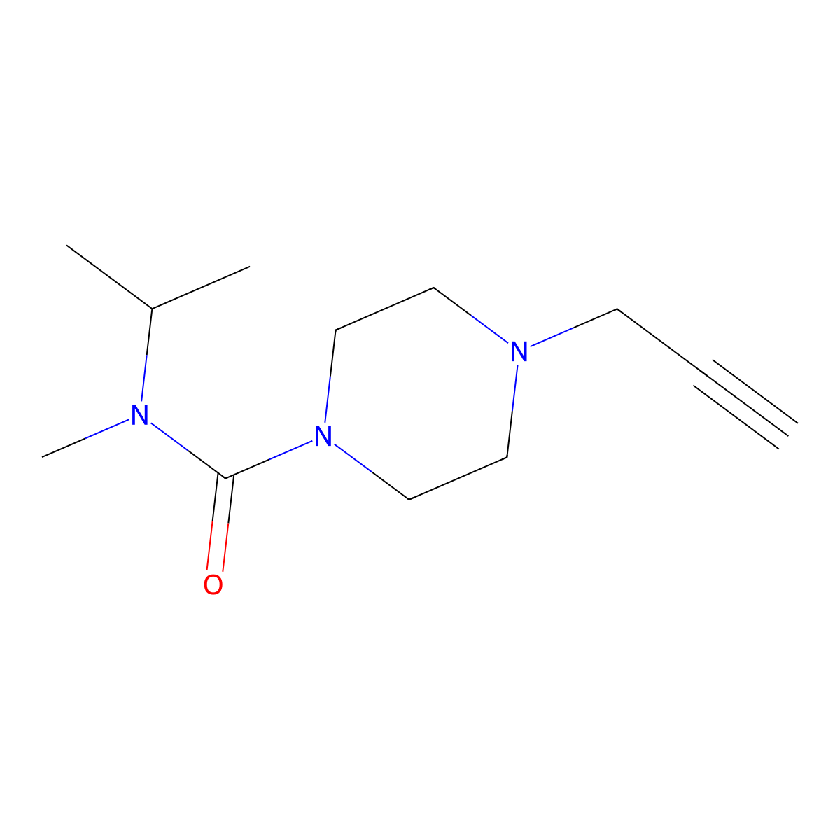 N-Isopropyl-N-methyl-4-(prop-2-YN-1-YL)piperazine-1-carboxamide molecular structure, CAS 1645423-12-6