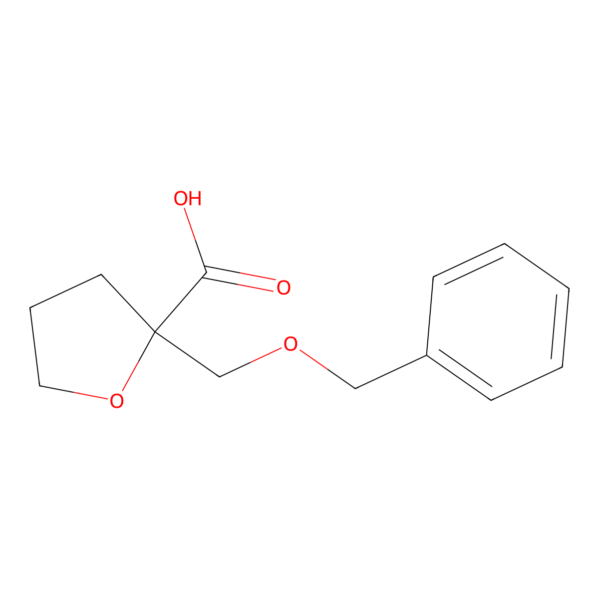 2-[(Benzyloxy)methyl]oxolane-2-carboxylic acid molecular structure, CAS 1645564-52-8