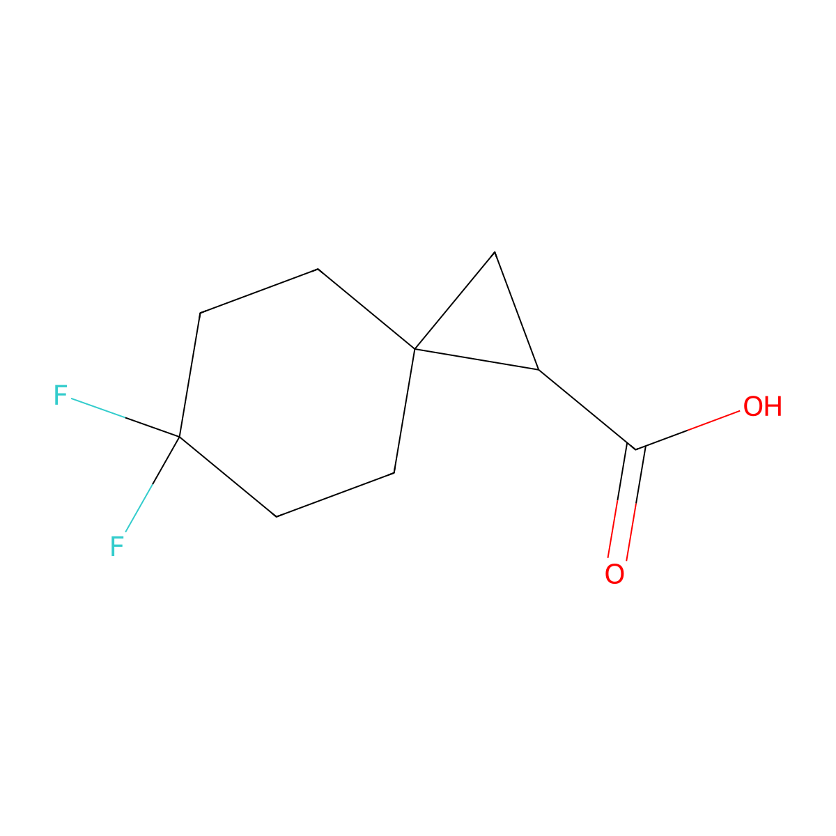 (1S)-6,6-Difluorospiro[2.5]octane-1-carboxylic acid molecular structure, CAS 1645564-71-1