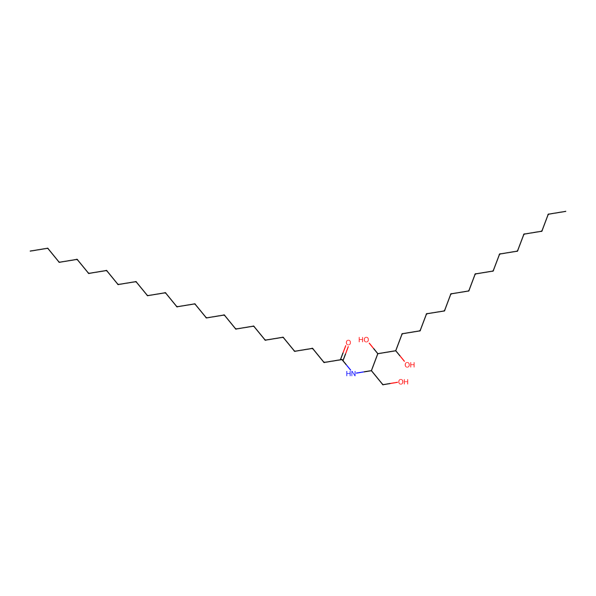 N-(docosanoyl)-4R-hydroxysphinganine molecular structure, CAS 164576-03-8