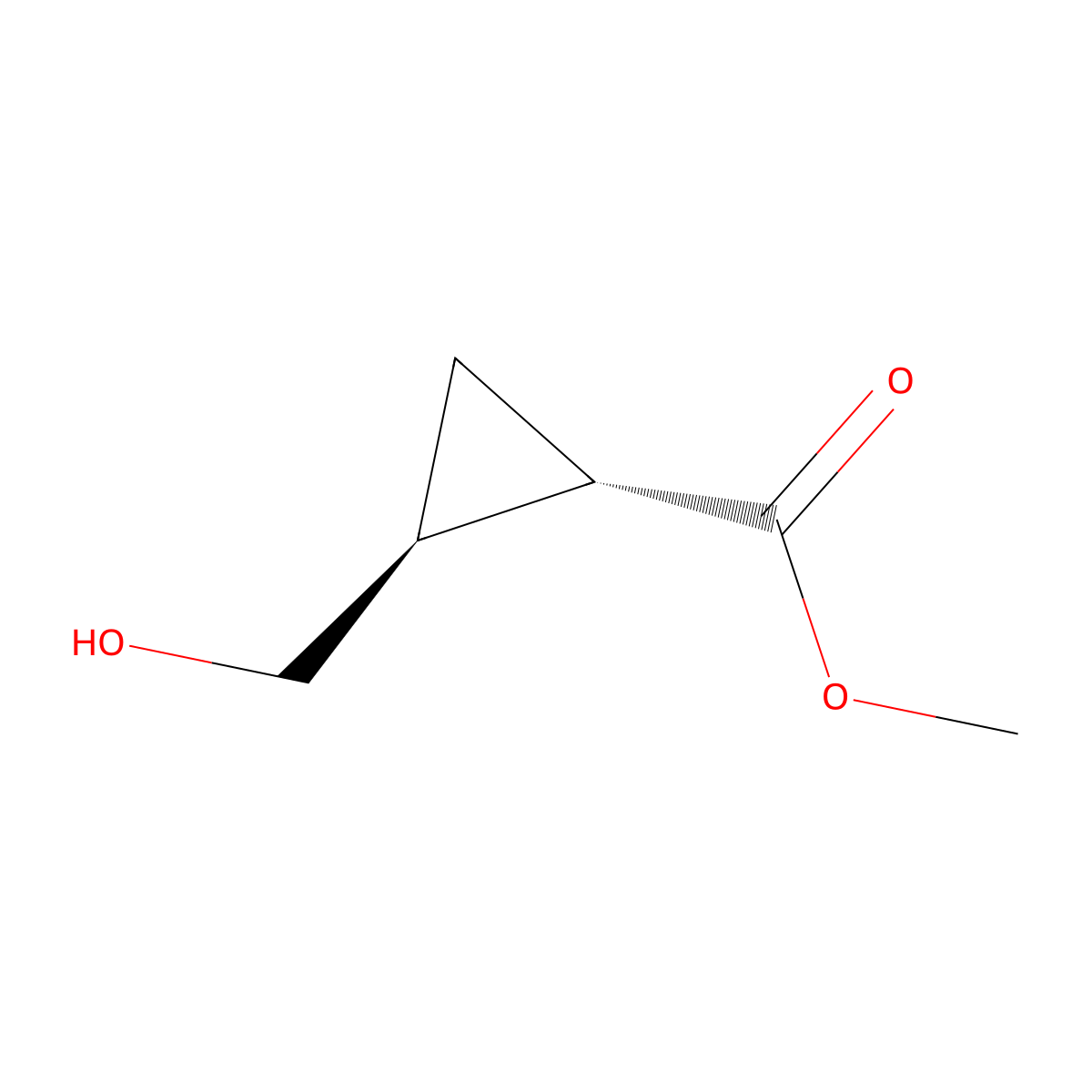 methyl (1S,2S)-2-(hydroxymethyl)cyclopropane-1-carboxylate molecular structure, CAS 164577-01-9