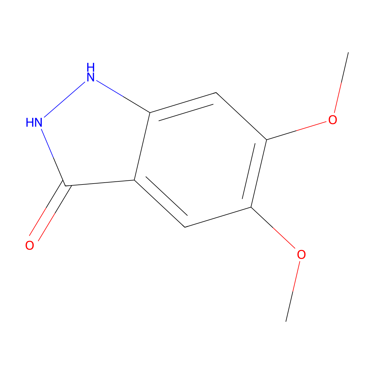 5,6-Dimethoxy-1,2-dihydro-3H-indazol-3-one molecular structure, CAS 164582-90-5
