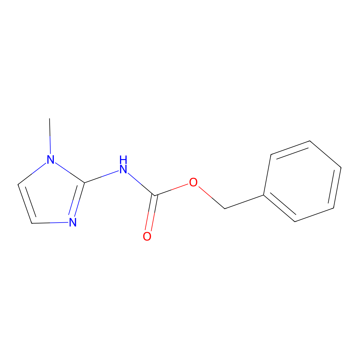 Benzyl (1-methyl-1H-imidazol-2-yl)carbamate molecular structure, CAS 164583-78-2