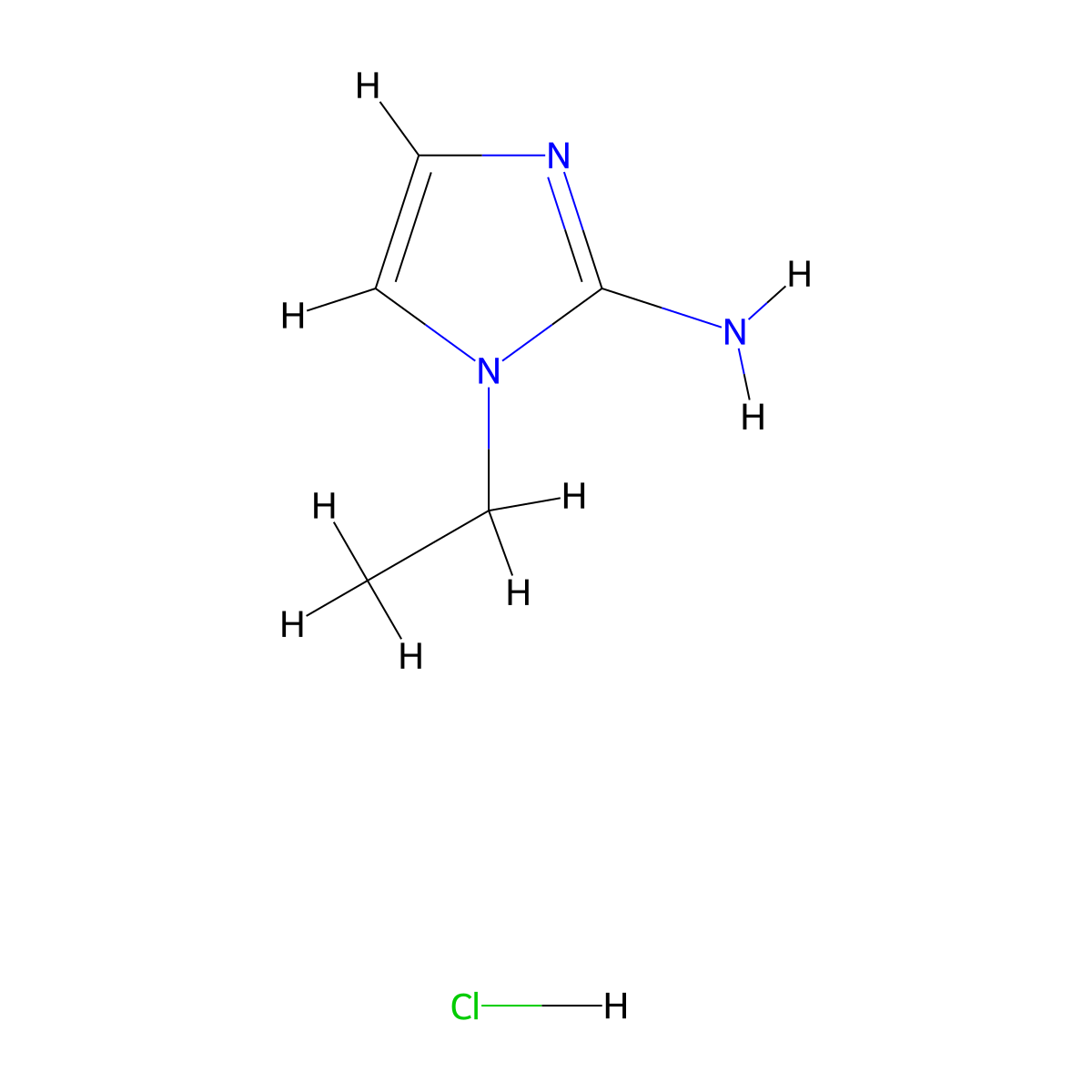 1-Ethyl-1H-imidazol-2-amine hydrochloride molecular structure, CAS 164583-79-3