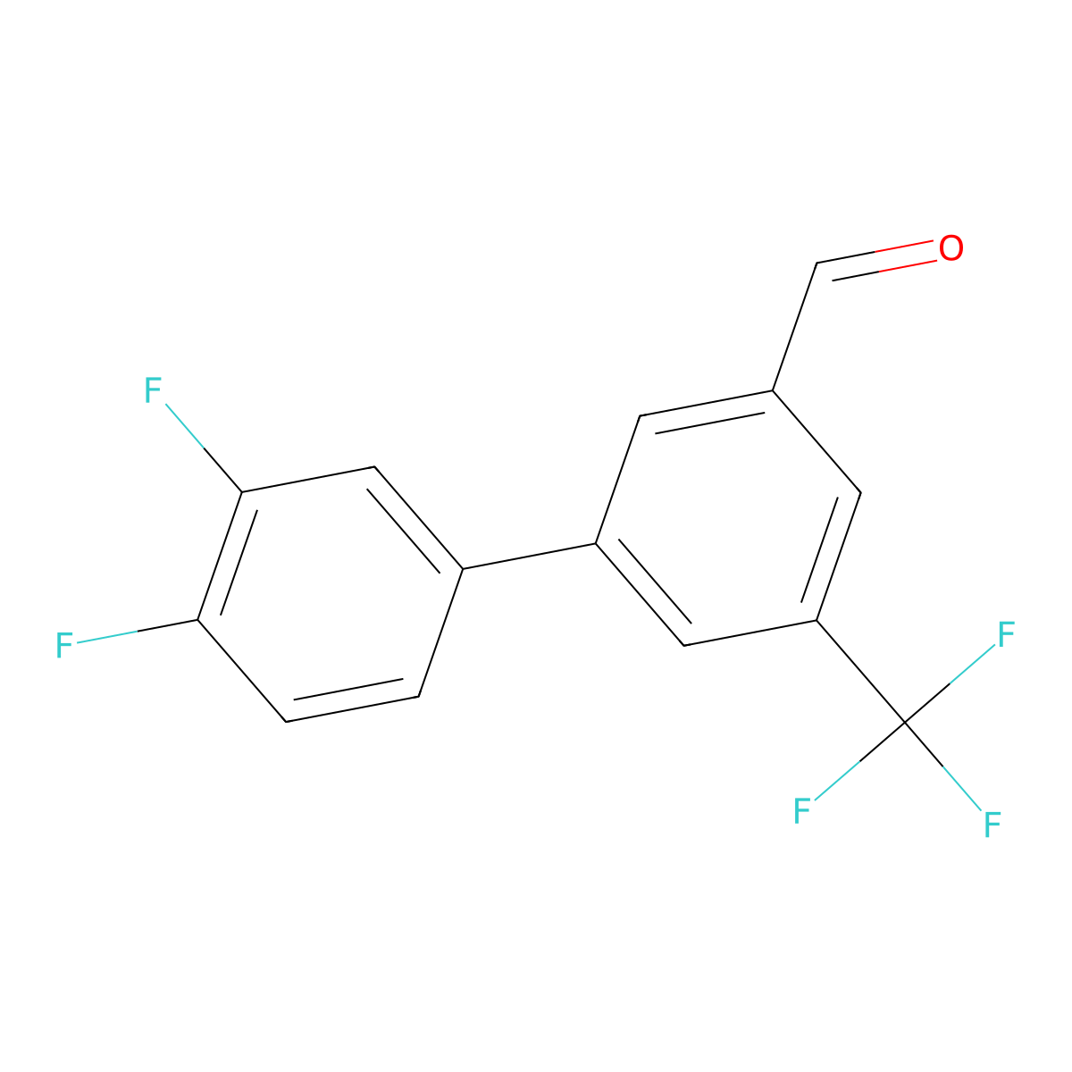 3-(3,4-Difluorophenyl)-5-(trifluoromethyl)benzaldehyde molecular structure, CAS 1645949-80-9