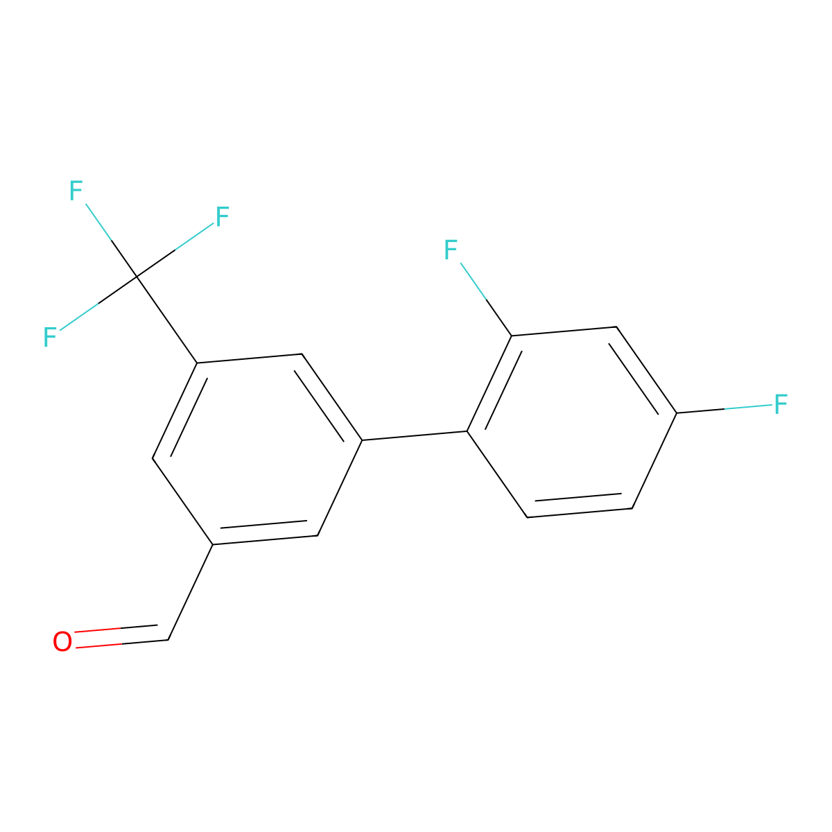 3-(2,4-Difluorophenyl)-5-(trifluoromethyl)benzaldehyde molecular structure, CAS 1645949-96-7