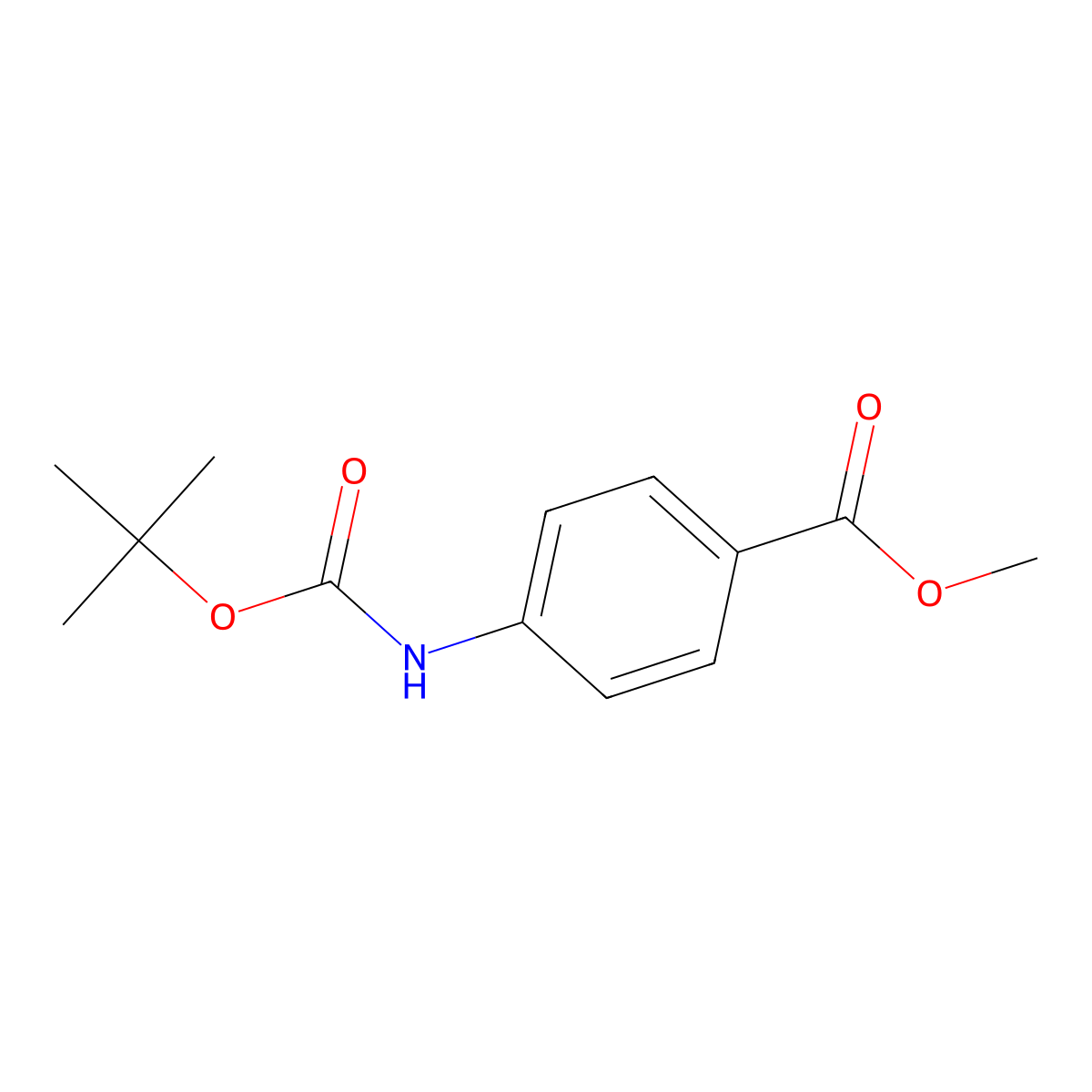 Methyl 4-(BOC-amino)benzoate molecular structure, CAS 164596-20-7