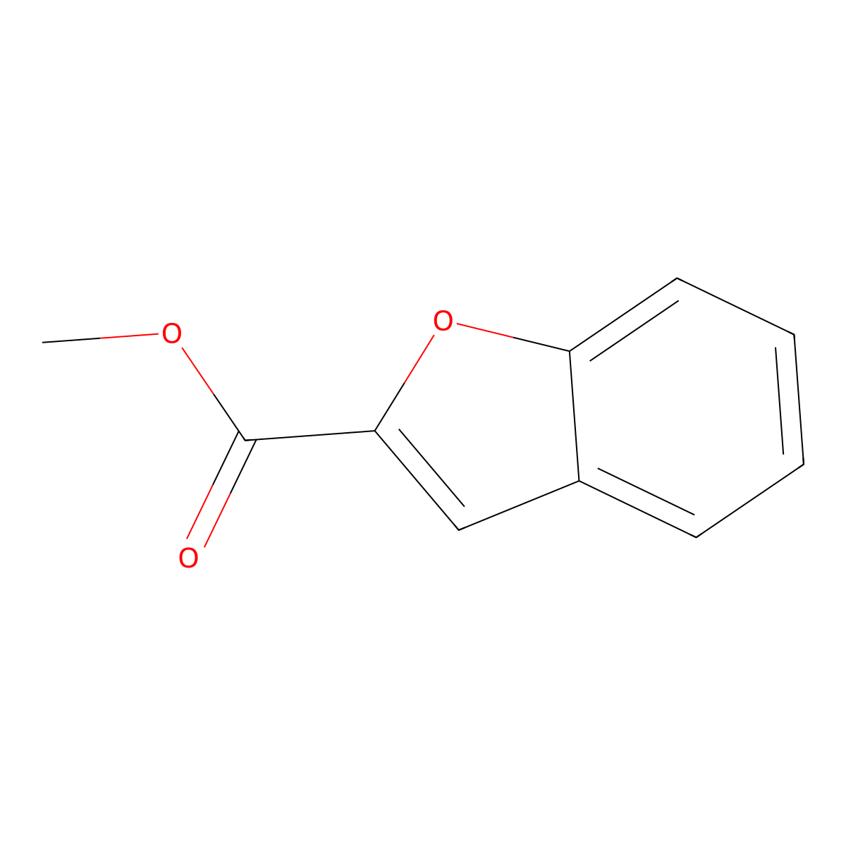 Methyl 1-benzofuran-2-carboxylate molecular structure, CAS 1646-27-1