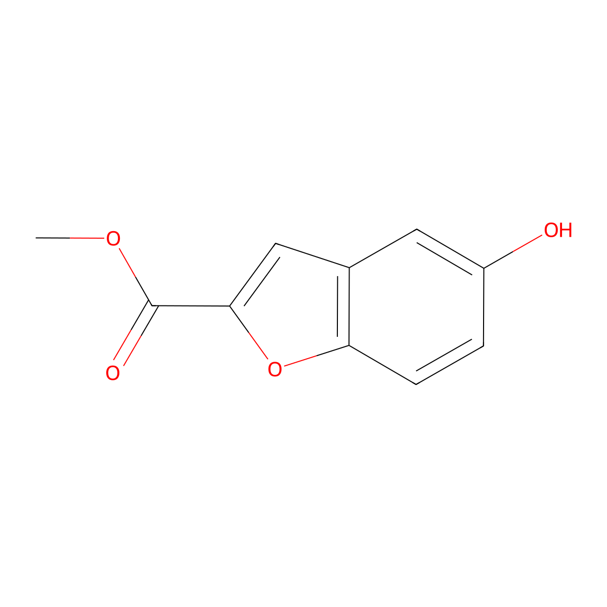 Methyl 5-hydroxybenzofuran-2-carboxylate molecular structure, CAS 1646-28-2